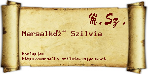 Marsalkó Szilvia névjegykártya